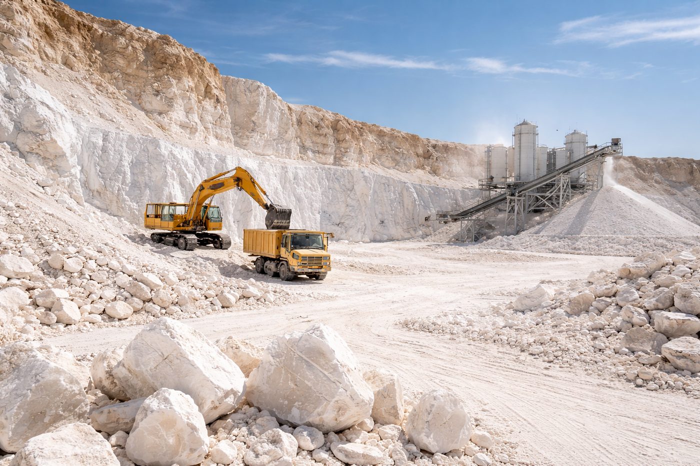 Gisement de gypse - Tataouine, Tunisie